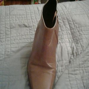 sexy brown medium heeled boots