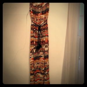 Aztec Print Maxi Dress