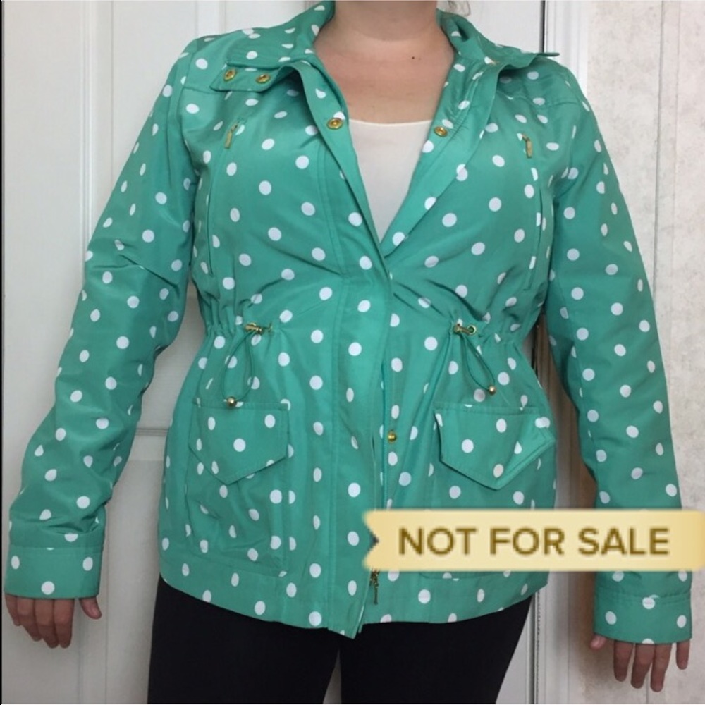 Polka dot rain coat