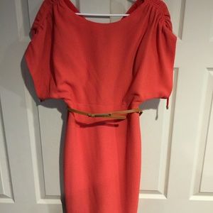Kay Unger peach dress