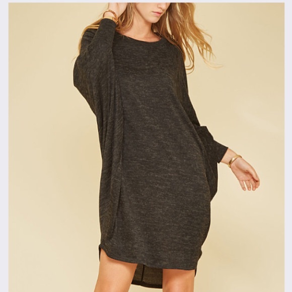 Love In Dresses - Dolman Shift Dress in Charcoal Gray Love In Dresses - Dolman Shift Dress in Charcoal Gray