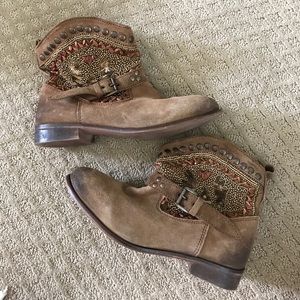 Naughty monkey beaded booties