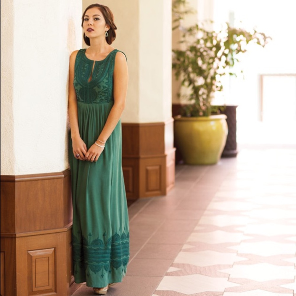 Calypso st Barth silk green maxi