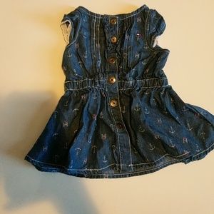 Blue denim dress