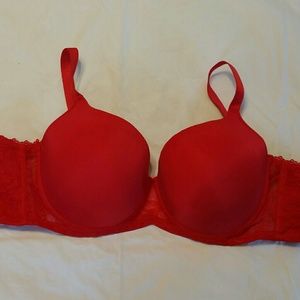 38DDD Red lace bra