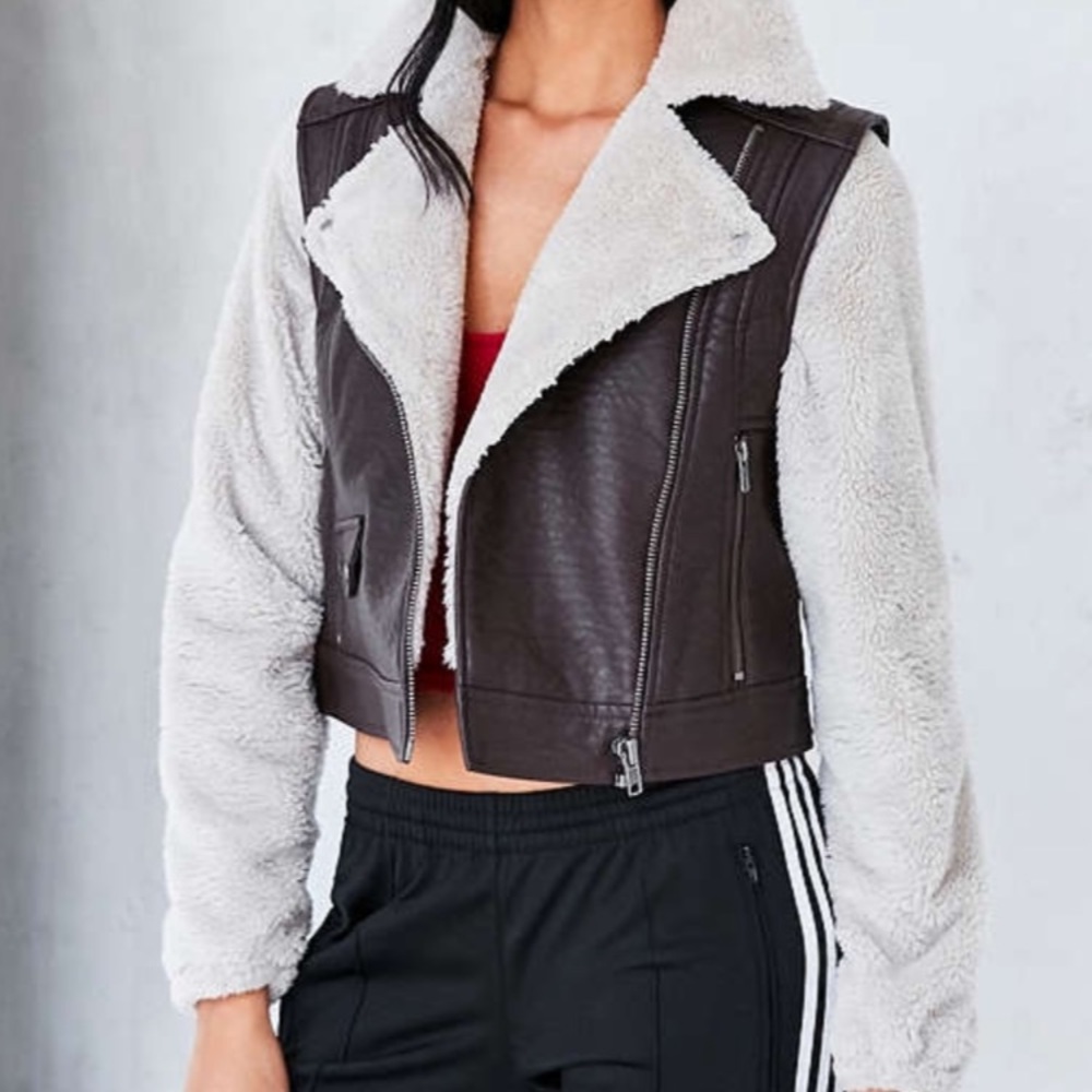 Urban Outfitters Fur Bomber Jacket