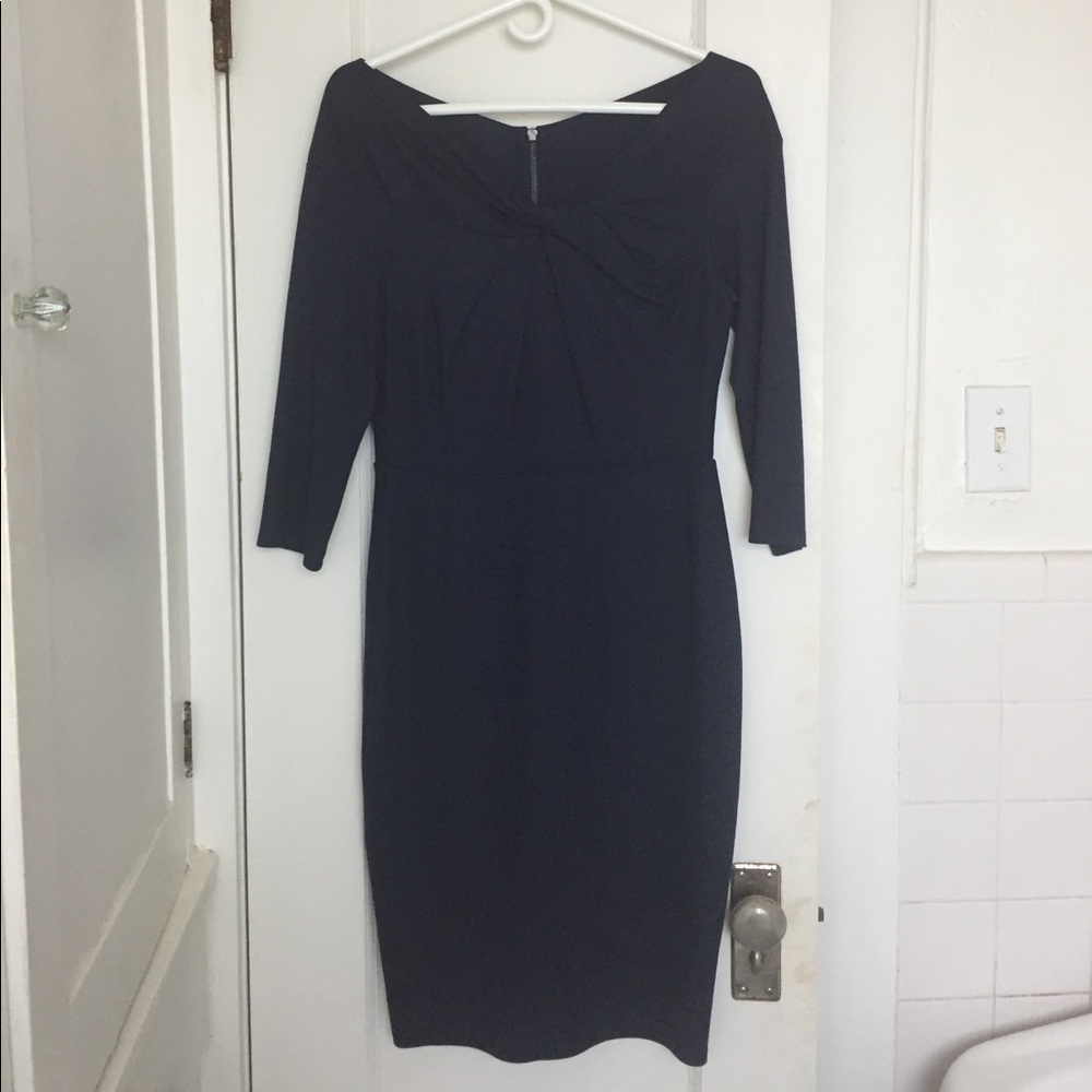 Navy fitted sheath dress from Anthropologie. NWT