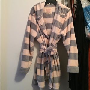 Pink and grey robe