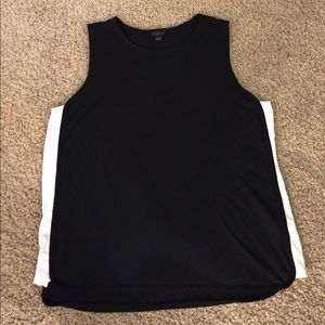 J. Jill Wearever Tank Top Black w/ White sides-L