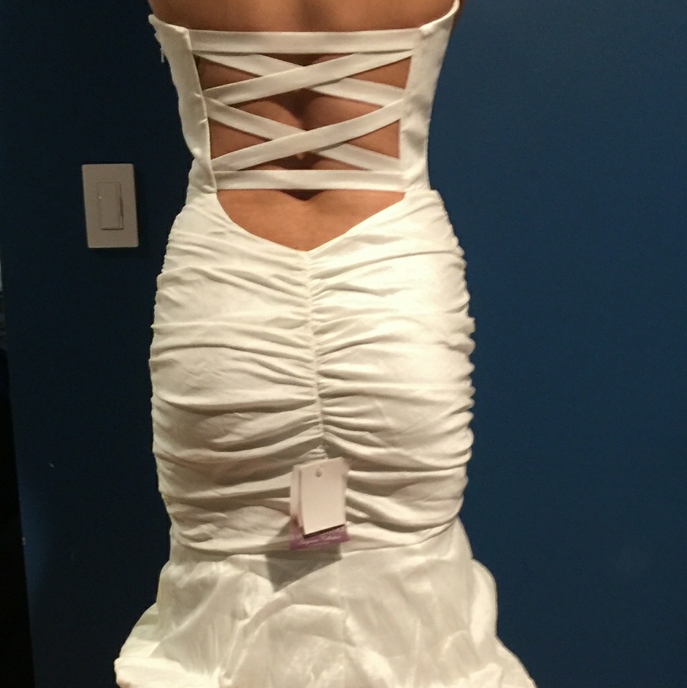 Jessica McClintock white long dress