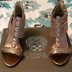 Vince Camuto Bronze studded Heels