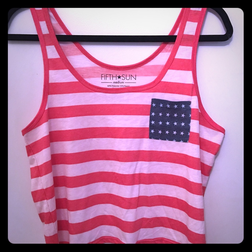 NWOT AMERICAN FLAG CROP TOP