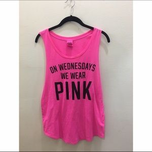 VS PINK ON WEDNESDAYS WE WEAR PINK TANK - XS