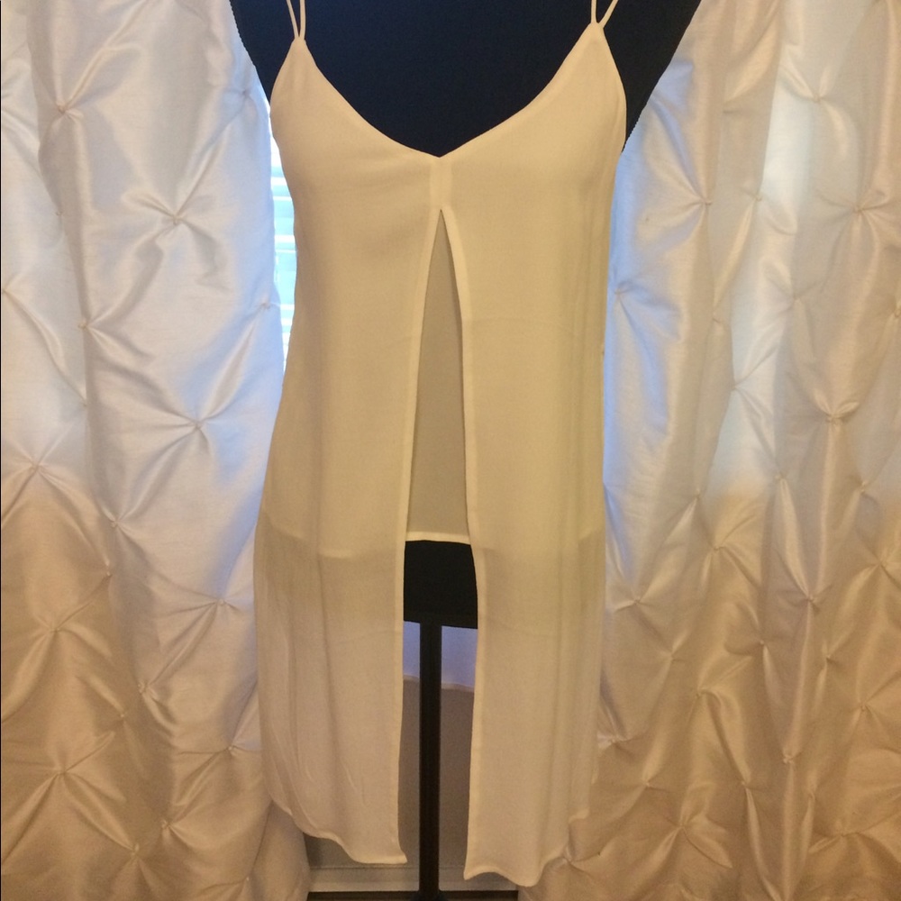 White layered tunic