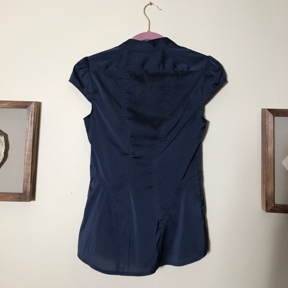 Express Ruffle Blouse - Blue - Picture 3 of 4