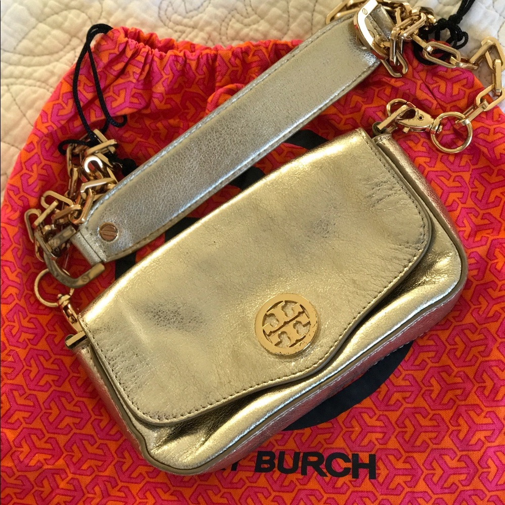 Gold Tory Burch Mini Bag