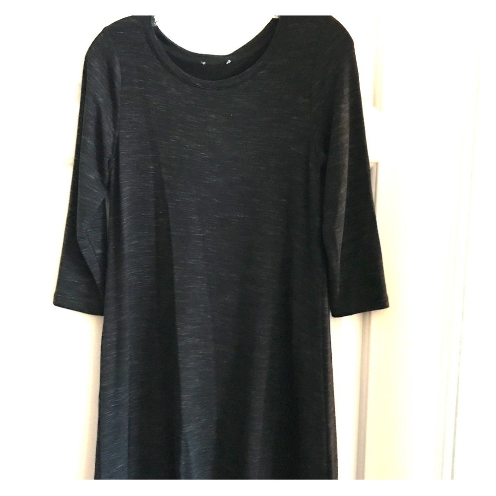 Long sleeve gray cotton dress