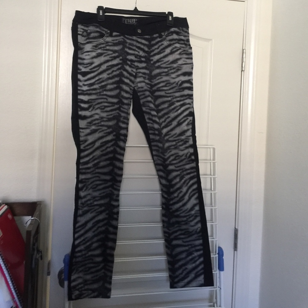 Tripp NYC Zebra front Jeans