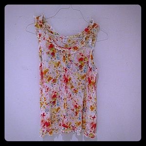 Old Navy Floral Sheer Top
