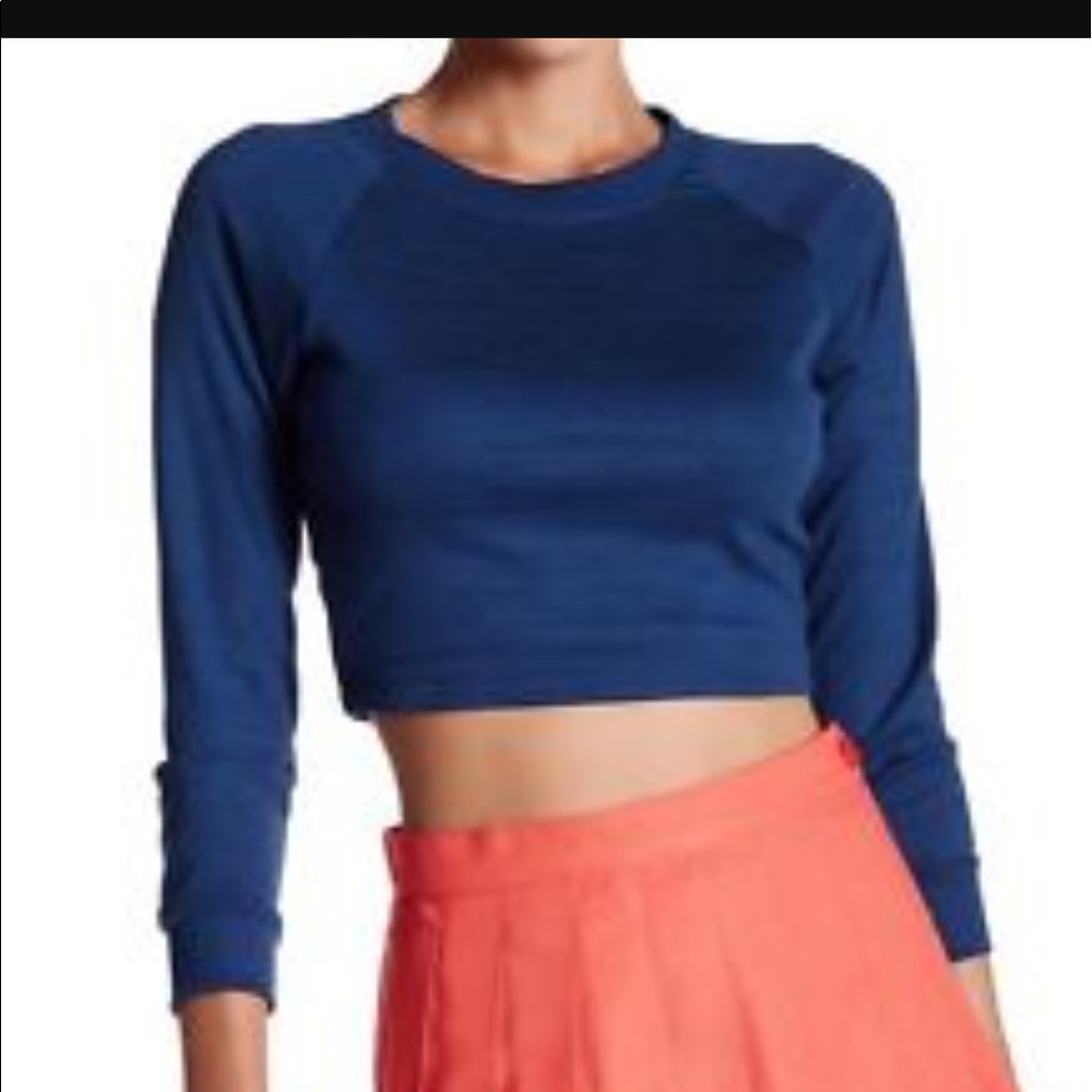 BNWT American Apparel L/S Crop Raglan Sweater S