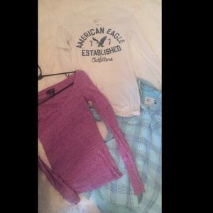 American Eagle outfitters, 3 tops for $15
