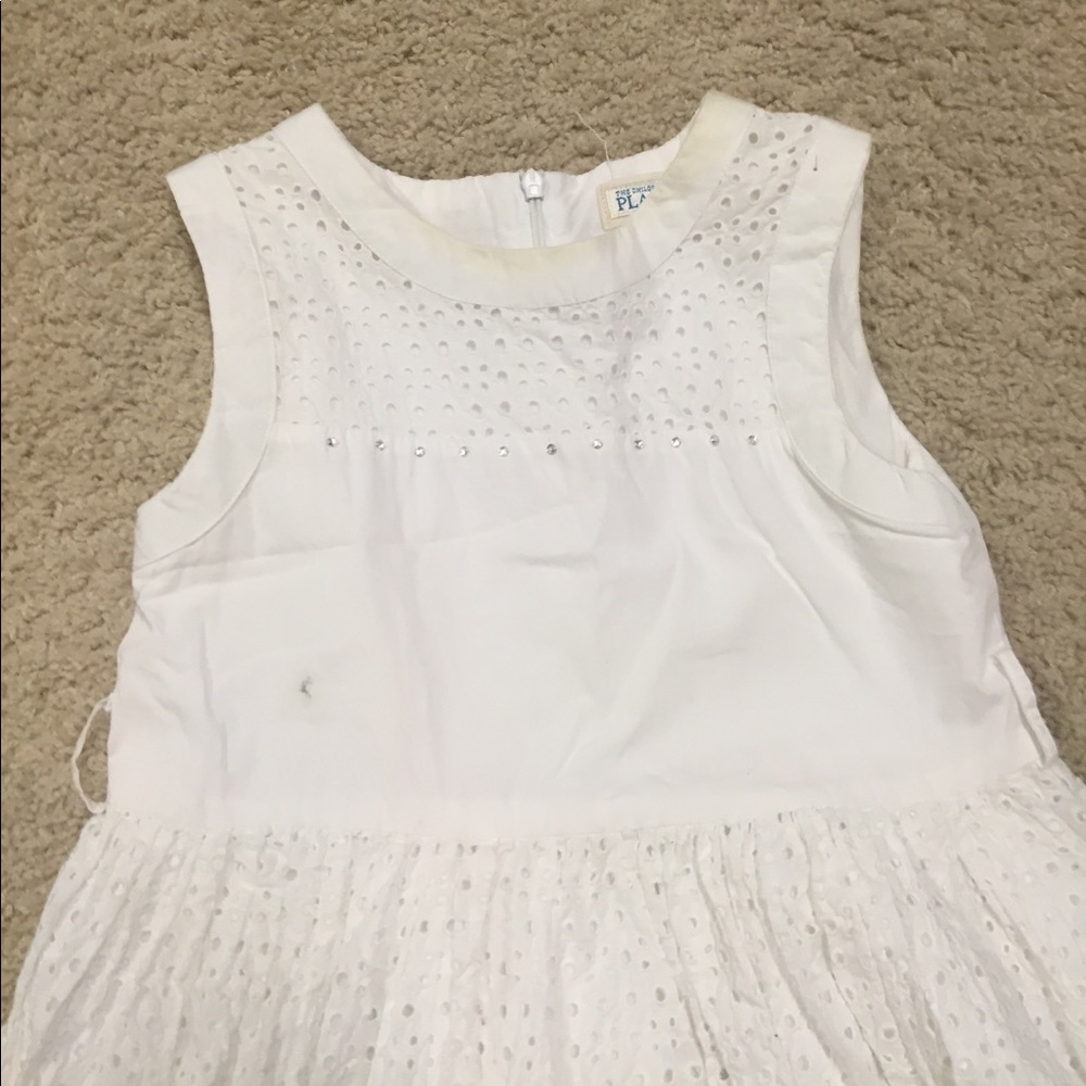 GIRLS WHITE FORMAL DRESS - Picture 2 of 5
