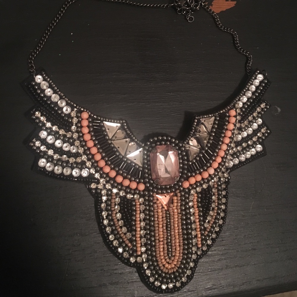 Beaded Fabric Necklace