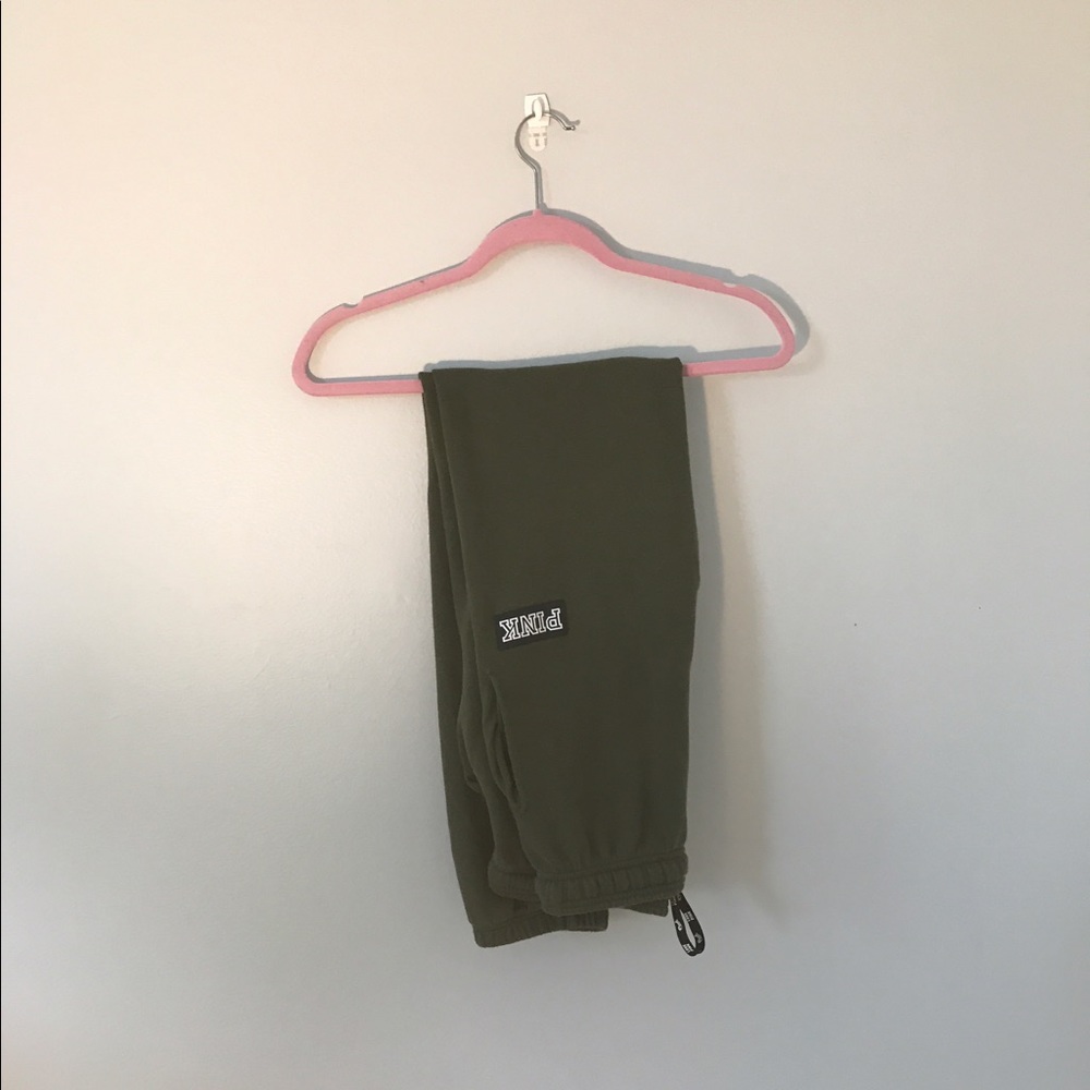olive green pink sweatpants