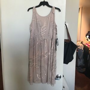 Pink Sequin Adrianna Papell cocktail dress!