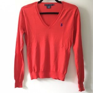 Polo v-neck sweater