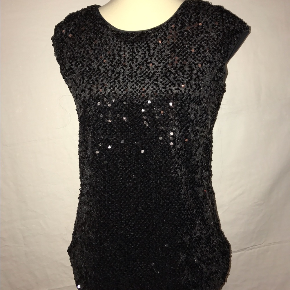 Mossimo Black Sequin Top