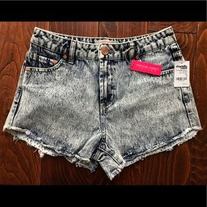 Brand New High Waisted Acid Washed Shorts