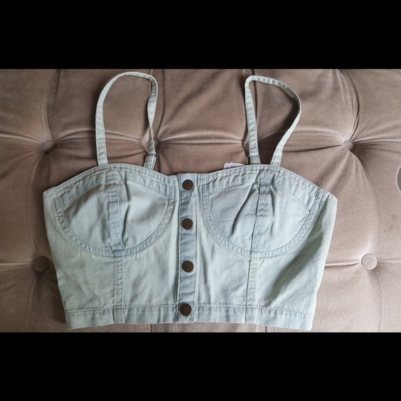 Jean Crop Top - Picture 1 of 4