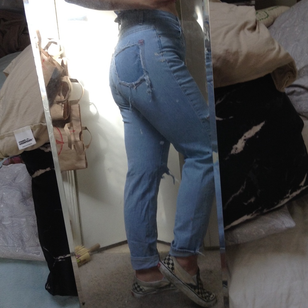 BDG distressed high rise mom jeans