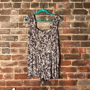 Grey floral Kimchi Blue Romper