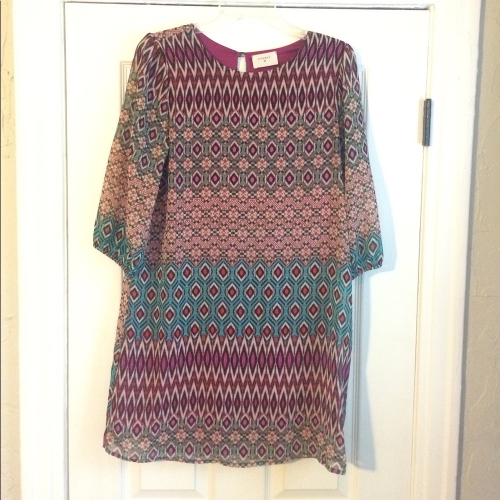 Multi colored shift dress