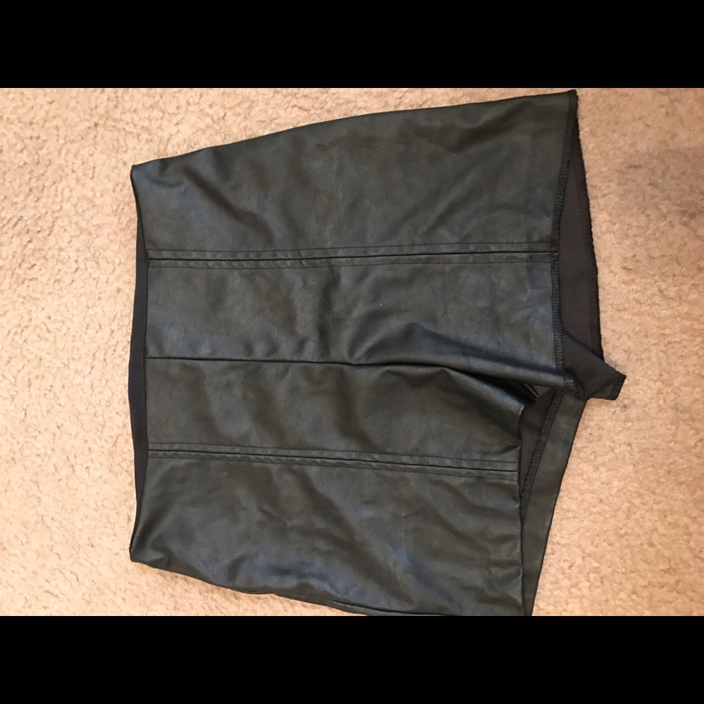 Faux leather shorts