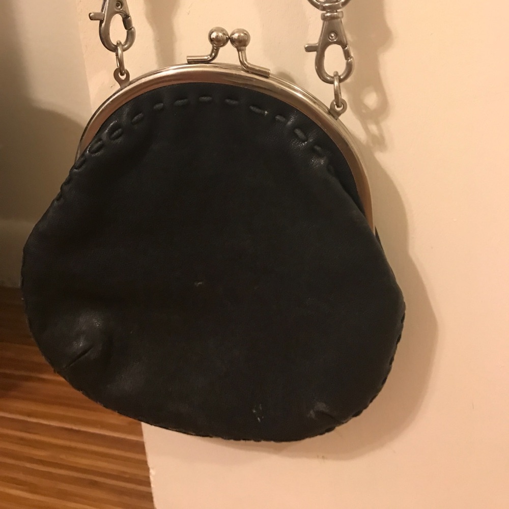Lucky Brand black leather cross body bag