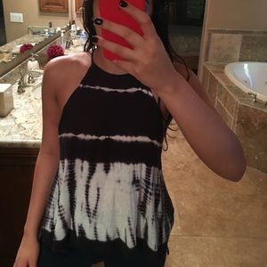 Free people tie dye open back tank