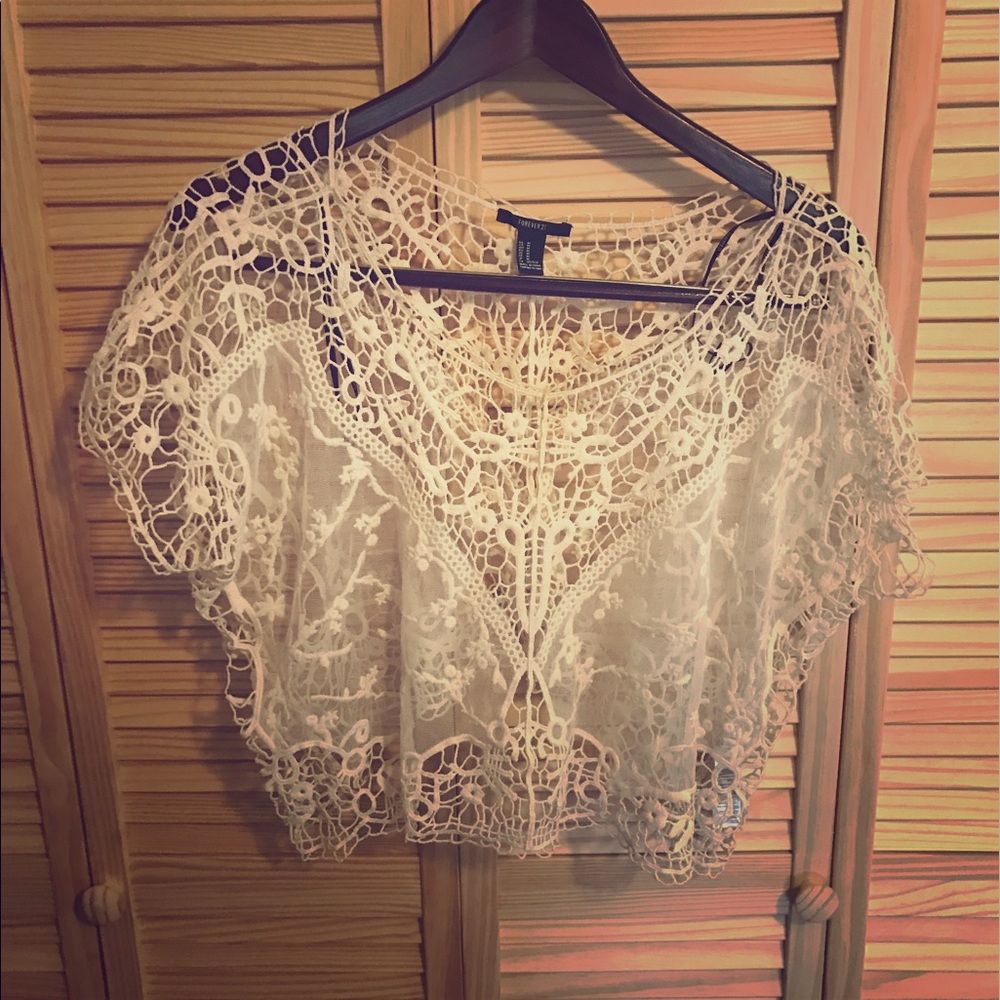 Forever 21 lace crop top