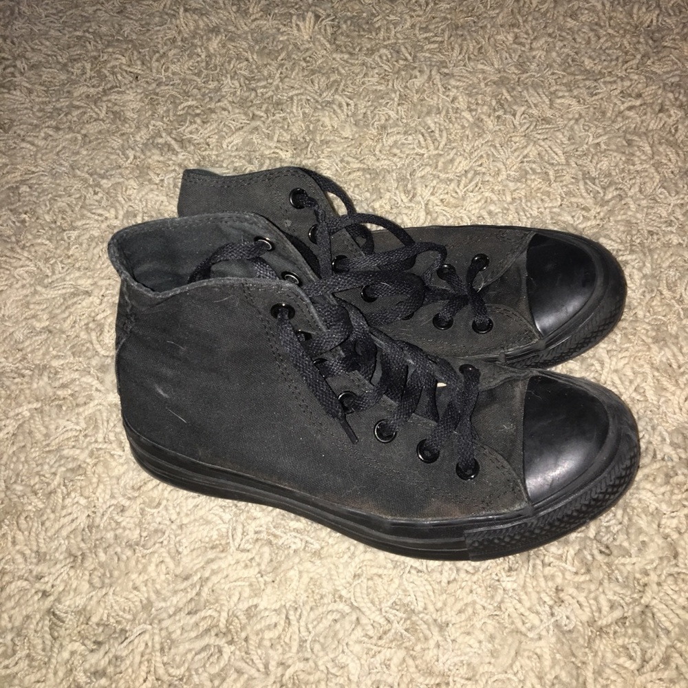 high top black converse