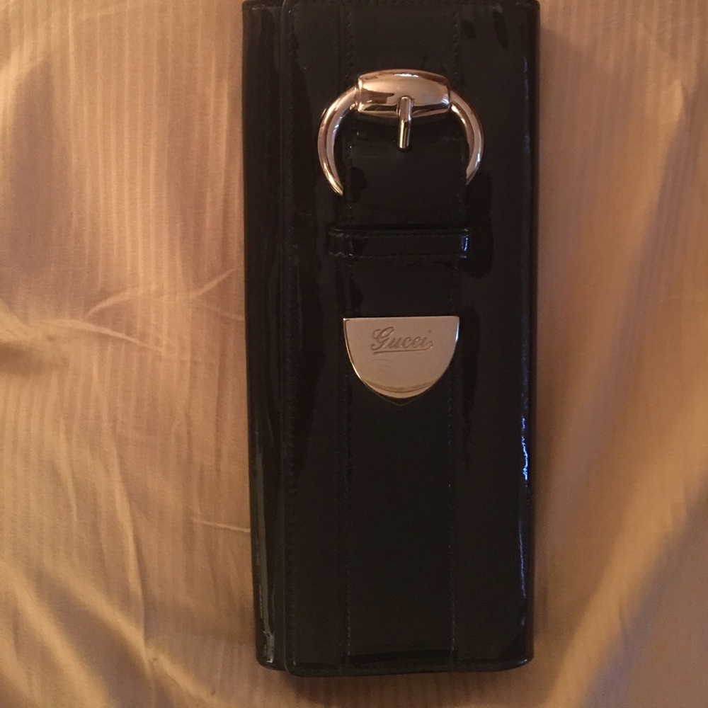 Gucci patent leather clutch