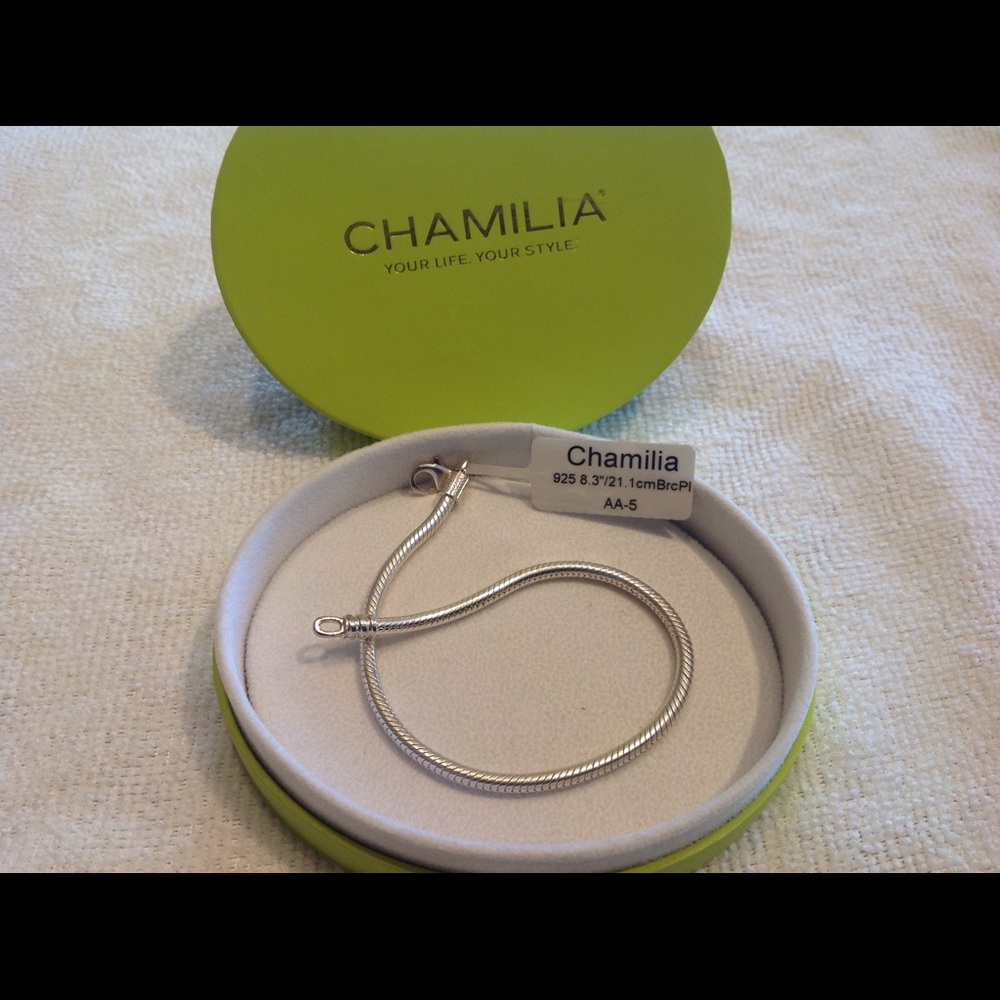 Chamilia crab claw clasp bracelet, 8.3" new