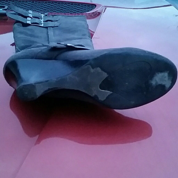 Suade Wedge heeled boots - Picture 6 of 7