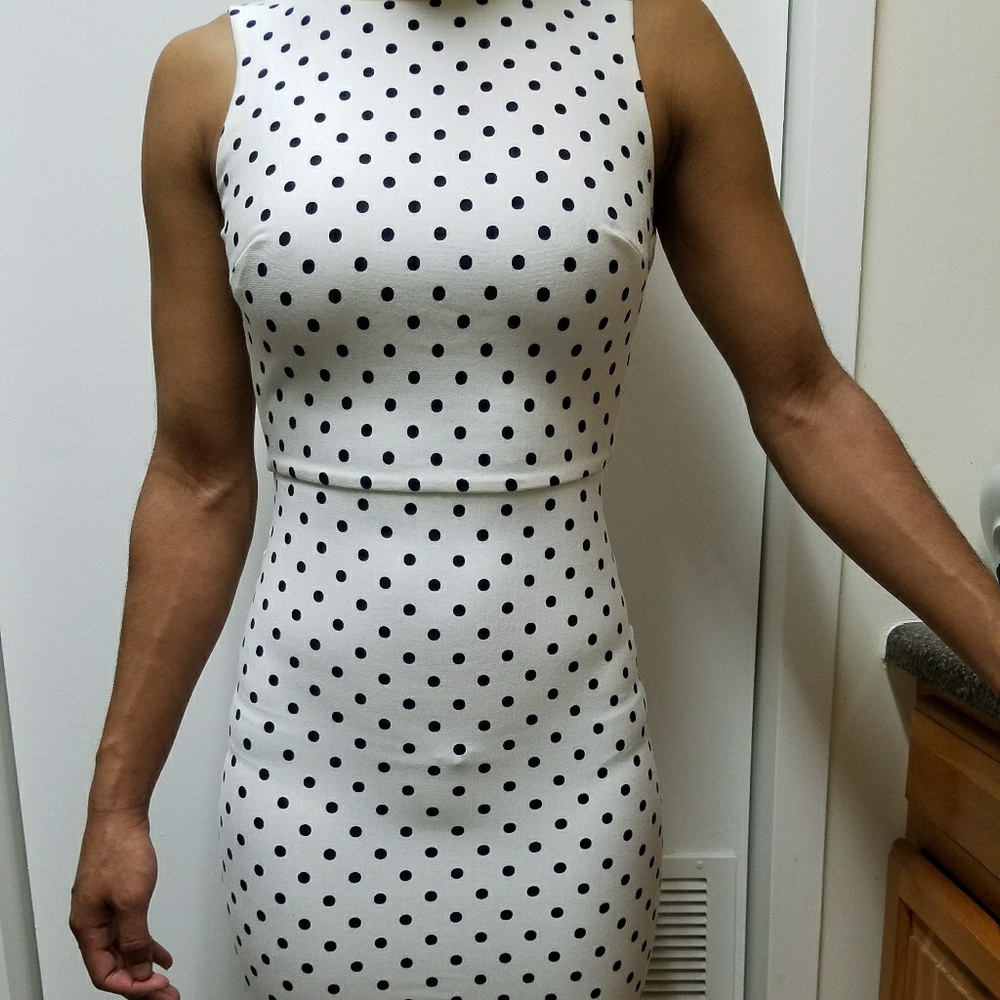 White polka dot dress