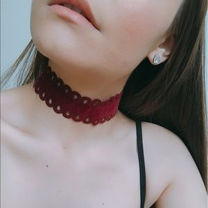 Wine Velvet Choker