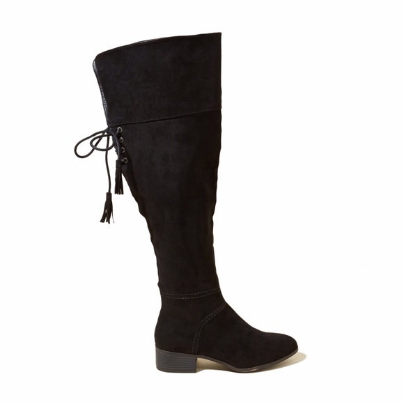 Zeffer black over the knee boots - Picture 1 of 4