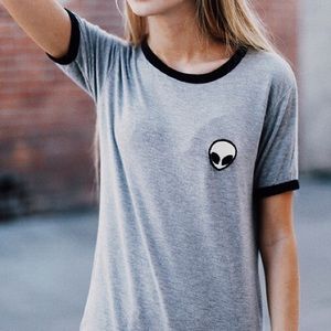brandy melville/ john galt alien t shirt *RARE*