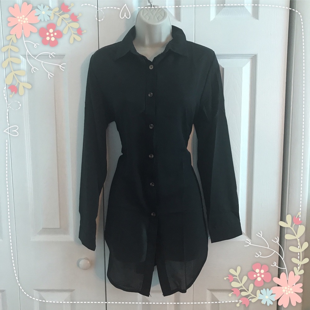 ✨ONE LEFT✨Casual Long Sleeve Shirt Dress - Picture 2 of 3