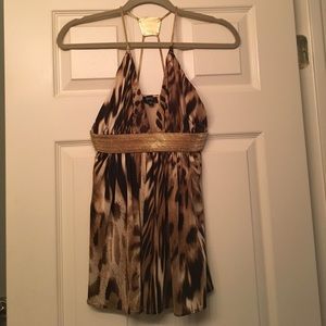 Sky Cheetah & Gold Top